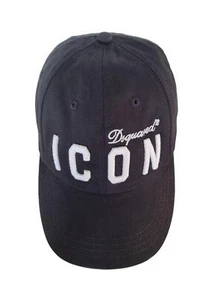 DSQUARED2 cappello berretto Baseball DONNA icon M063 nero corsivo - Picture 1 of 6