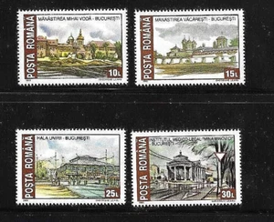 ROMANIA  1993 - DESTROYED BUCHAREST BUILDINGS -  Set of 4 - SG 5494/7   Mint MNH - Picture 1 of 1