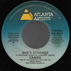 She's Strange, Tribute To Bob Marley * by Cameo (7", 1984, Atlanta Artists) VG - Picture 1 of 2