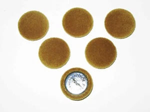 BOTONES DE TERCIOPELO MOSTAZA FRANCESA 23mm o 19mm TAPICERÍA - ARTESANÍA - MERCERÍA B77 - Imagen 1 de 3