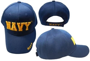 U.S. Navy Veteran 3D Letters BLUE Embroidered Cap Hat Licensed TOPW - Picture 1 of 6