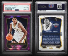 2013-14 Panini Select Purple Prizm /99 Anthony Davis #71 PSA 10 GEM MT
