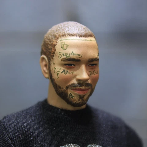 1/12 Custom Artist Rapper Post Malone Head Sculpt Cover