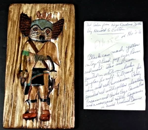 Kachina Wandrelief 8" Keramik handbemalt 3D Relief Vintage 1974 - Bild 1 von 8
