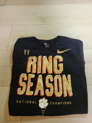 Nike Clemson Tigers 2018 National Champions Ring Season T-Shirt Men extra Large Cover