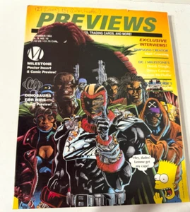 Revista Previews Volumen II # 12 Hito Estático 1992 Los Simpson con Inserto de Póster - Imagen 1 de 15