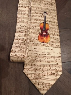 Corbata de cuello de seda artefactos de museo Wolfgang Amadeus Mozart hecha a mano fantasía 58" Foto 1 de 4