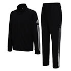 Adidas Men  jersey Training Suit/Uniform/Top+Pants(1 set)/TR100(BLACK)