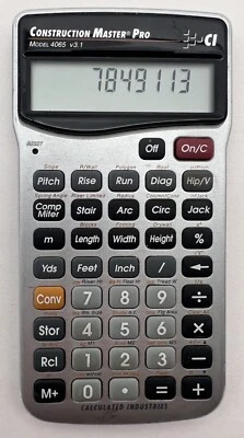 Calculated Industries CONSTRUCTION MASTER PRO MODEL 4065 v3.1 Calculator, Case - Image 1 of 4