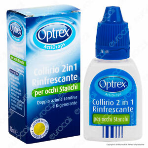 Collirio Optrex ActiDrops in Gocce 2in1 Rinfrescante per Occhi Stanchi 10ml•