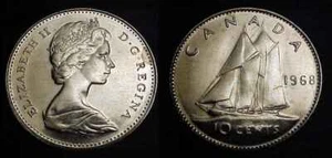 Canadá 1968 diez centavos Ch BU - Imagen 1 de 1