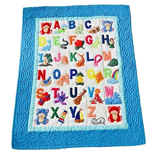 Trapunta stile hawaiano coperta bambino ABC culla appesa a parete alfabeto articoli hawaiani - Foto 1 di 8