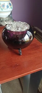 LE Smith's No. 5250 Simplicity Florete Amethyst 3 Footed Flower Frog Bowl Vase - Picture 1 of 12