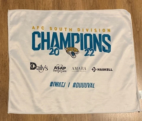 Jacksonville Jaguars 2022 AFC South Champions Rally Towel Cover