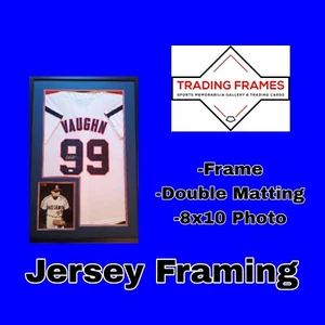 Custom Jersey Framing - Sports Display With 8x10 Photo Plaque Framed - Picture 1 of 7