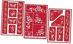 3 Armour Etch Over N Over Reusable Glass Etching Stencils Set | Butterfly, - Picture 1 of 2