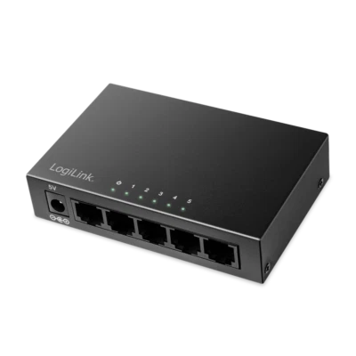 5-Port Gigabit Desktop Netzwerk Switch RJ45 LAN Ethernet Verteiler HUB schwarz - Bild 1 von 4