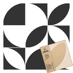 ZAMORA 4 pcs Tile reusable PLASTIC Stencil // 10x10cm to 60x60cm // Floor Wall - Picture 1 of 4