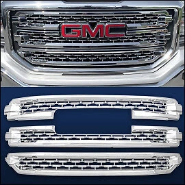 Хромированная накладная решетка ПОДХОДИТ ДЛЯ 2016 2017 2018 GMC Sierra 1500 (только модель SLT!) - Изображение 1 из 1