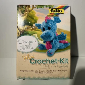 Folia Bringmann DIY Mini Häkelset Drache Basteln Stricken - Bild 1 von 4