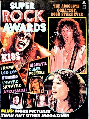 Super Rock Awards Magazine 1978 , KISS, Frampton, Led Zeppelin, Elton, Bee Gees - Image 1 of 4