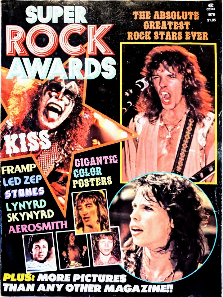 Super Rock Awards Magazine 1978 , KISS, Frampton, Led Zeppelin, Elton, Bee Gees Foto 1 de 4
