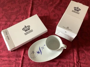 Royal Copenhagen Porcelain Initial “N” Blue & White Mug And Oval Plate BNIB - Picture 1 of 9