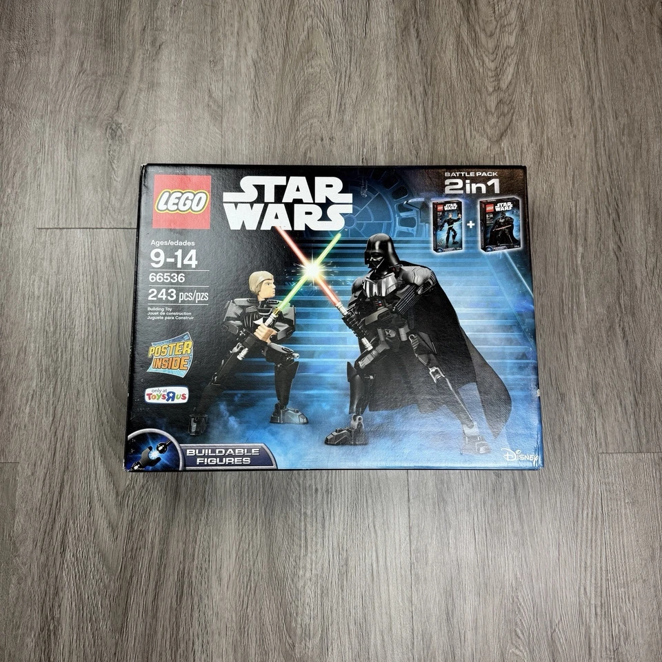 Lego Star Wars Luke Skywalker Darth Vader Building Toy Kit 66536 NIB Battle Pack - Image 1 of 4