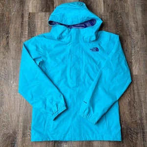 The North Face Madison Shell Rain Jacket Girls Large Blue Breathable Waterproof  - Picture 1 of 17