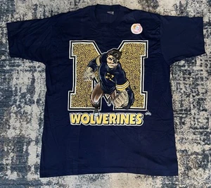 Camiseta De Colección Michigan Wolverines Adulto L ¡Nueva! de los años 90 - Imagen 1 de 4