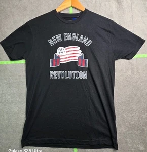 New England Revolution T-Shirt MLS Men's Medium Black NWT DS - Picture 1 of 7