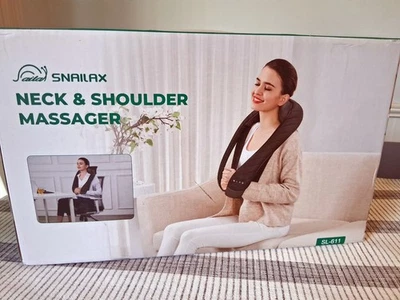 Masajeador de Cuello Snailax Shiatsu, Masajeador de Hombro 3D Amasado Profundo con Calor Foto 1 de 4