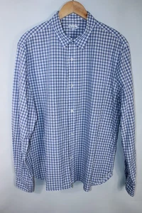 Steven Alan Men's XL Blue White Check Long Sleeve Shirt - Picture 1 of 13