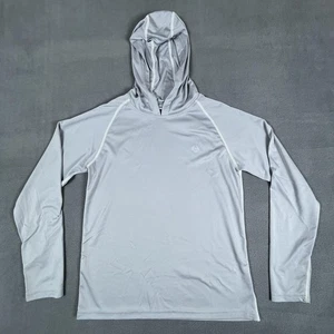 Aodulo Hoodie Shirt Mens Medium Gray Long Sleeve Sun Protection UPF Pullover - Picture 1 of 11