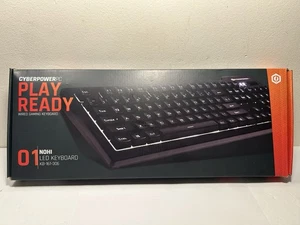 Teclado para juegos CyberPowerPC con cable 01 Nohi blanco retroiluminado LED - Imagen 1 de 14