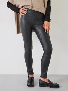 Hush Echtleder Leggings Skinny Hose dunkelgrau - Größe 10 NEU UVP 345£ - Bild 1 von 14