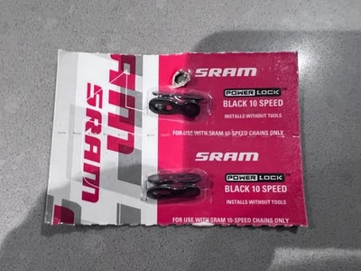 Lot of 2 SRAM 10 Speed PowerLock, Chain Quick Link/ Connector, Black, 1 Link, - Image 1 of 2
