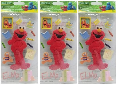 EK SUCCESS EK Sesame Street 3D Sticker Large Elmo Artist Pack of 3