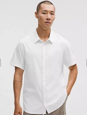 NWT Lululemon Mens Airing Easy Short-Sleeve Shirt Bright White Size XL - Image 1 of 4