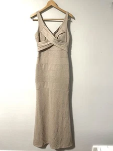 Windsor Lorena Glitzer Bodycon Kleid Dress taupe nude champagner formell Abschlussball - Bild 1 von 9