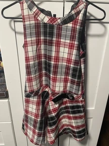 NUEVO 1989 PLACE Vestido para Niña Talla-10 Vacaciones Invierno Lazo a Cuadros Forrado Satinado - Imagen 1 de 4