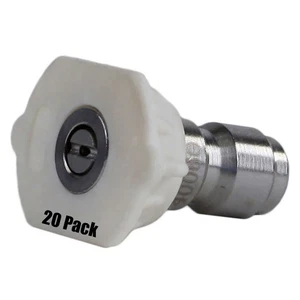 20 Pack Erie Tools Pressure Washer 1/4" Quick Connect 40 Degree 3.5 Nozzles - Picture 1 of 4