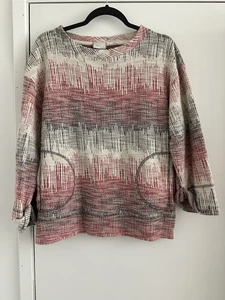 Anthropologie Postmark Soundwave Lightweight Woven Knit Sweater Size Medium - Picture 1 of 9