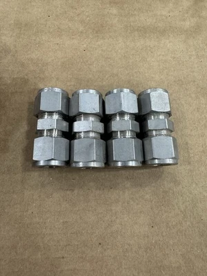(4) Unión de acero inoxidable Swagelok SS-810-6, 1/2 pulgada Tubo OD (Lote de 4) Foto 1 de 4