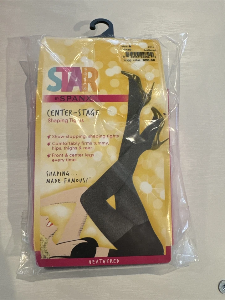 Star Power by Spanx Center-stage Shaping Tights Heathered Navy 2215