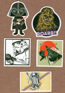 Adesivi Disney Star Wars Darth Vader R2-D2 Chewbacca Stormtrooper Yoda lotto di 5 - Foto 1 di 6