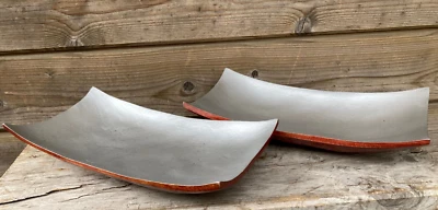 30x15cm 2er Set  silberne  Deko Holz Obst Schale Teller silber  REDUZIERT - Bild 1 von 4