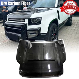 For Land Rover Defender 2020-2024 Dry Carbon Front Hood Bonnet Lid Engine Cover - Picture 1 of 12