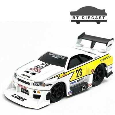 MAISTO MUSCLE MACHINES LBWK NISSAN GT-R R34 SUPER SILHOUETTE 1/64 BLANCO 15566 WH Foto 1 de 3