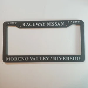 Raceway Nissan Moreno Valley Riverside California Black Plastic License Frame - Picture 1 of 2